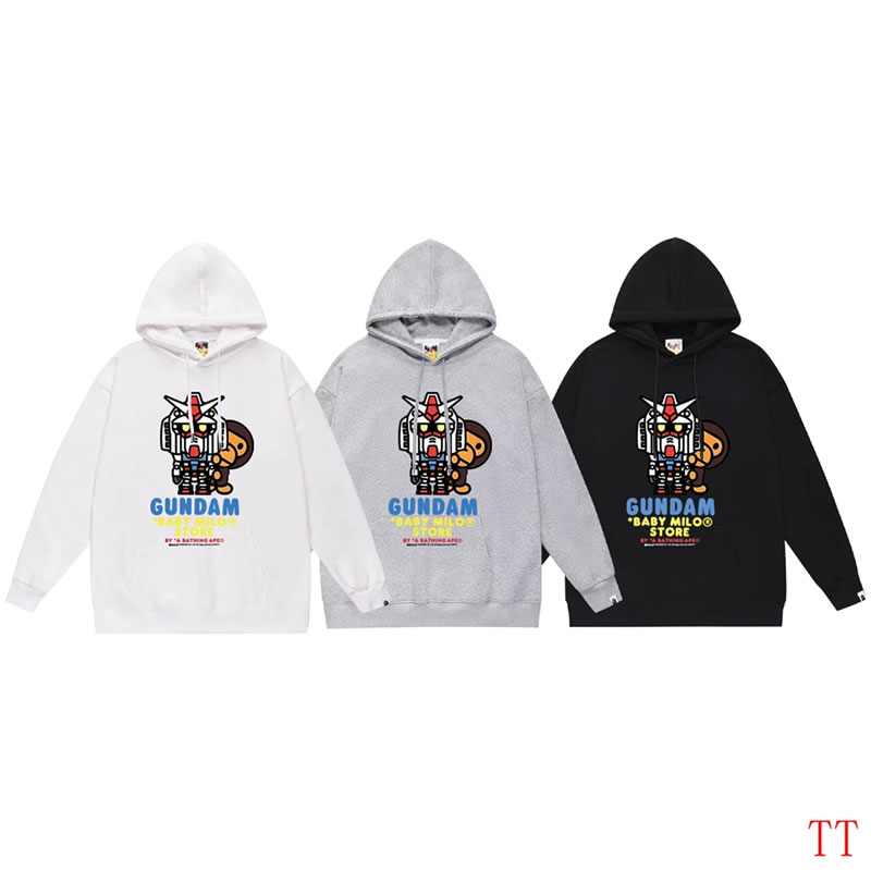 Ultimate Streetwear Comfort by Men's Replica Bape Black Hoodies 