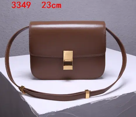 Celine Classic Box Brown Leather Shoulder Bag