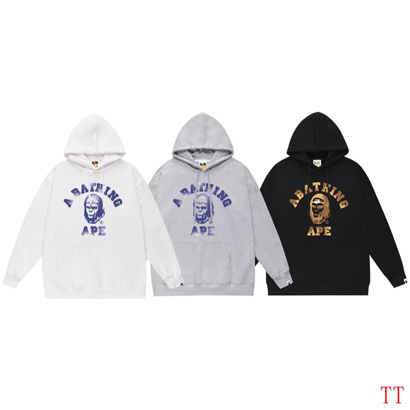 Grey Replica Bape Hoodie for Men's Modern Design and Casual Streetwear Appeal