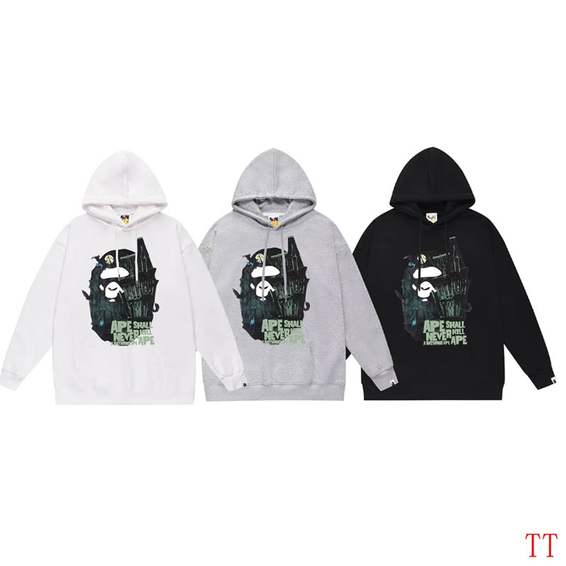 Effortless Cool Replica Grey Bape Hoodie S,M,L,XL,XXL