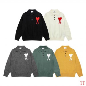 Autumn and winter new arrival big heart jacquard wool Replica ami heart sweater