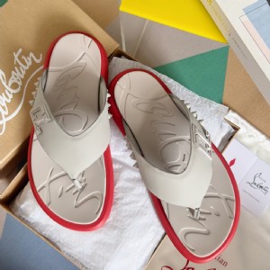 Designer Signature Printed on Sole by Replica Christian Louboutin Flip Flops