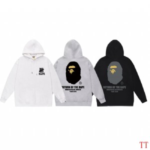 Sleek White & Black Design for Street Fashion Replica Bape Hoodie S,M,L,XL,XXL